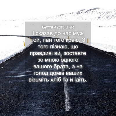 Picture 04 - Буття 42:33 UKR - І сказав до нас муж той, пан - Bible Verse Picture