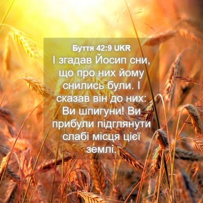 Picture 04 - Буття 42:9 UKR - І згадав Йосип сни, що про - Bible Verse Picture