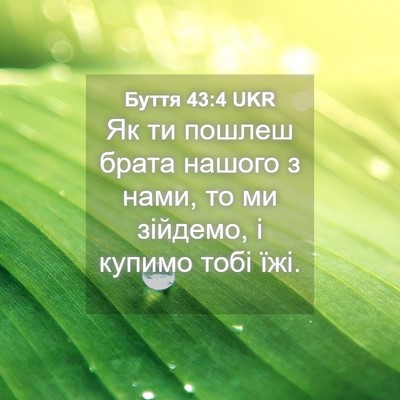 Picture 04 - Буття 43:4 UKR - Як ти пошлеш брата нашого з - Bible Verse Picture