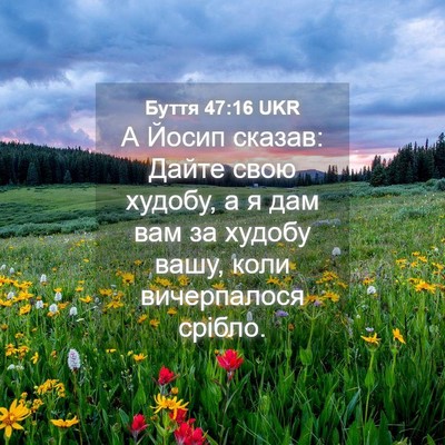 Picture 04 - Буття 47:16 UKR - А Йосип сказав: Дайте свою - Bible Verse Picture