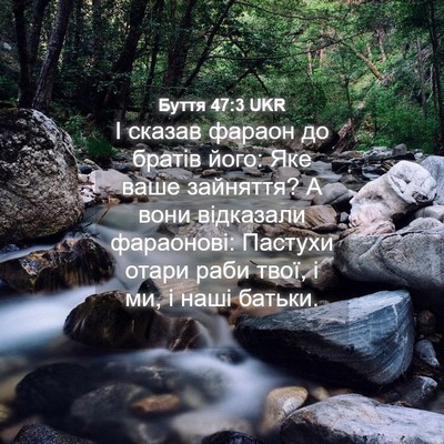 Picture 04 - Буття 47:3 UKR - І сказав фараон до братів - Bible Verse Picture
