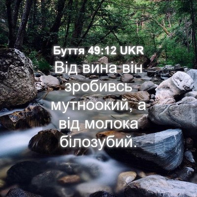Picture 04 - Буття 49:12 UKR - Від вина він зробивсь - Bible Verse Picture