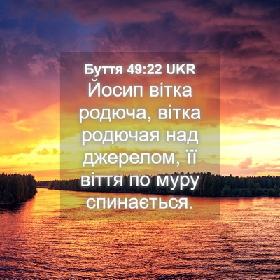 Picture 04 - Буття 49:22 UKR - Йосип вітка родюча, вітка - Bible Verse Picture
