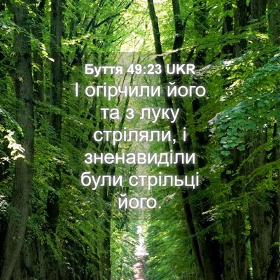 Picture 04 - Буття 49:23 UKR - І огірчили його та з луку - Bible Verse Picture
