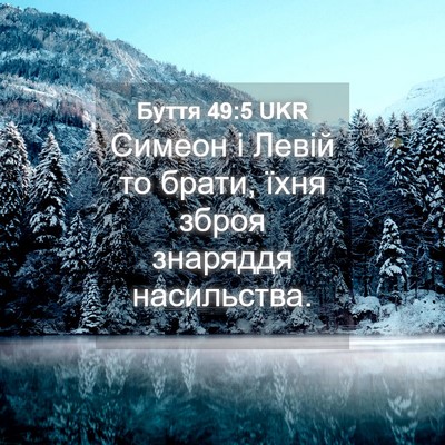 Picture 04 - Буття 49:5 UKR - Симеон і Левій то брати, - Bible Verse Picture