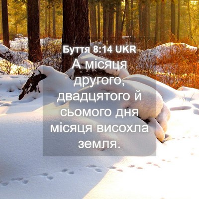 Picture 04 - Буття 8:14 UKR - А місяця другого, - Bible Verse Picture