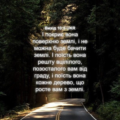 Picture 04 - Вихід 10:5 UKR - І покриє вона поверхню - Bible Verse Picture