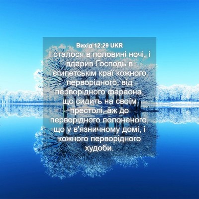 Picture 04 - Вихід 12:29 UKR - І сталося в половині ночі, - Bible Verse Picture