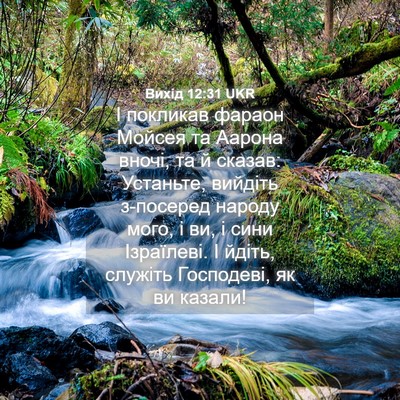 Picture 04 - Вихід 12:31 UKR - І покликав фараон Мойсея - Bible Verse Picture