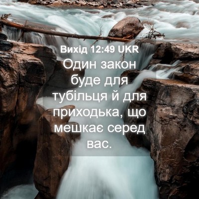 Picture 04 - Вихід 12:49 UKR - Один закон буде для - Bible Verse Picture