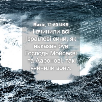 Picture 04 - Вихід 12:50 UKR - І вчинили всі Ізраїлеві - Bible Verse Picture