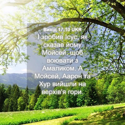 Picture 04 - Вихід 17:10 UKR - І зробив Ісус, як сказав - Bible Verse Picture