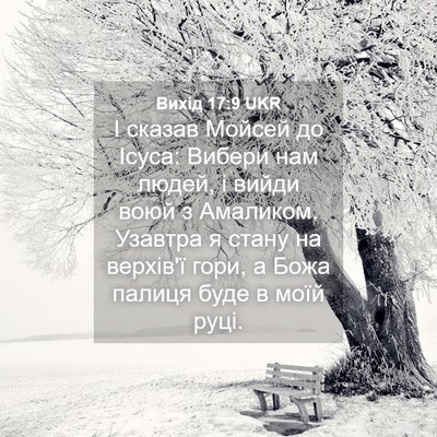 Picture 04 - Вихід 17:9 UKR - І сказав Мойсей до Ісуса: - Bible Verse Picture