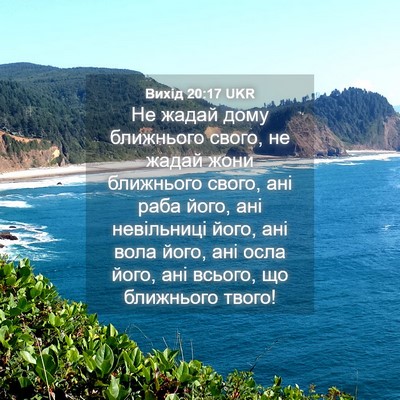 Picture 04 - Вихід 20:17 UKR - Не жадай дому ближнього - Bible Verse Picture