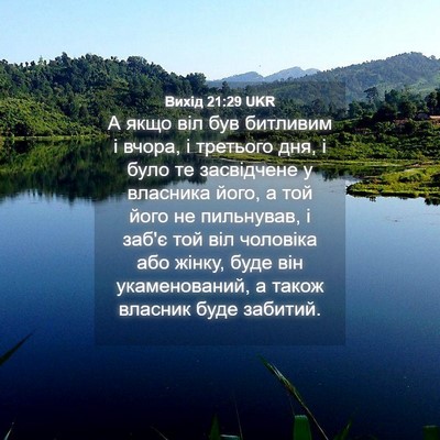 Picture 04 - Вихід 21:29 UKR - А якщо віл був битливим і - Bible Verse Picture