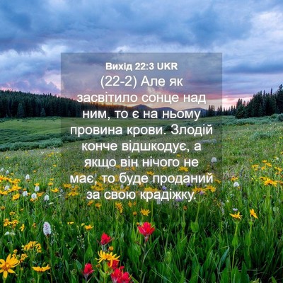 Picture 04 - Вихід 22:3 UKR - (22-2) Але як засвітило сонце - Bible Verse Picture
