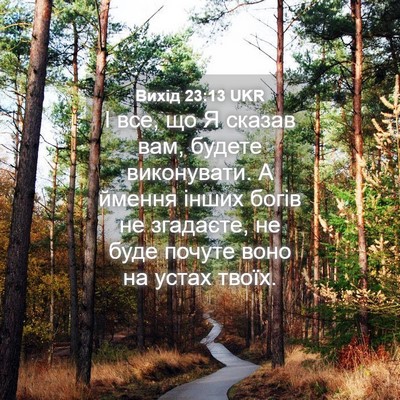 Picture 04 - Вихід 23:13 UKR - І все, що Я сказав вам, - Bible Verse Picture