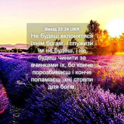 Picture 04 - Вихід 23:24 UKR - Не будеш вклонятися їхнім - Bible Verse Picture