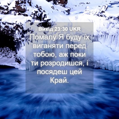 Picture 04 - Вихід 23:30 UKR - Помалу Я буду їх виганяти - Bible Verse Picture