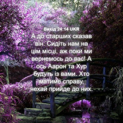 Picture 04 - Вихід 24:14 UKR - А до старших сказав він: - Bible Verse Picture