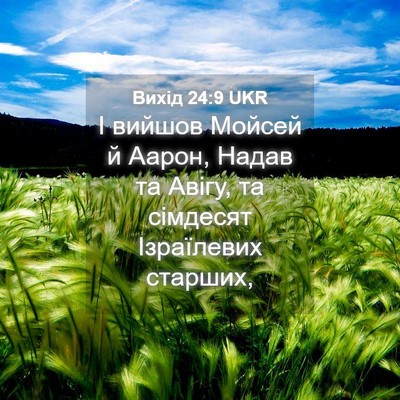 Picture 04 - Вихід 24:9 UKR - І вийшов Мойсей й Аарон, - Bible Verse Picture