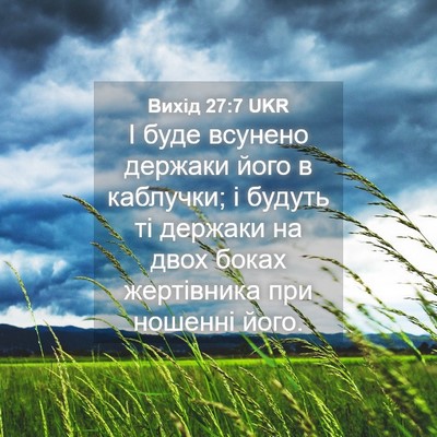 Picture 04 - Вихід 27:7 UKR - І буде всунено держаки - Bible Verse Picture
