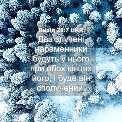 Picture 04 - Вихід 28:7 UKR - Два злучені нараменники - Bible Verse Picture
