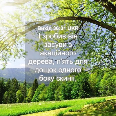 Picture 04 - Вихід 36:31 UKR - І зробив він засуви з - Bible Verse Picture