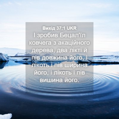 Picture 04 - Вихід 37:1 UKR - І зробив Бецал'їл ковчега з - Bible Verse Picture