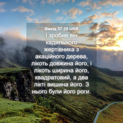 Picture 04 - Вихід 37:25 UKR - І зробив він кадильного - Bible Verse Picture