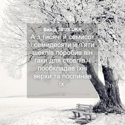 Picture 04 - Вихід 38:28 UKR - А з тисячі й семисот і - Bible Verse Picture