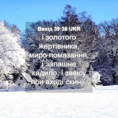 Picture 04 - Вихід 39:38 UKR - і золотого жертівника, - Bible Verse Picture