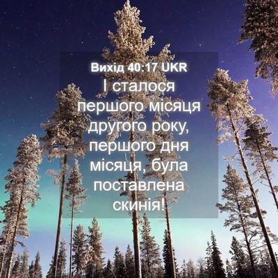 Picture 04 - Вихід 40:17 UKR - І сталося першого місяця - Bible Verse Picture