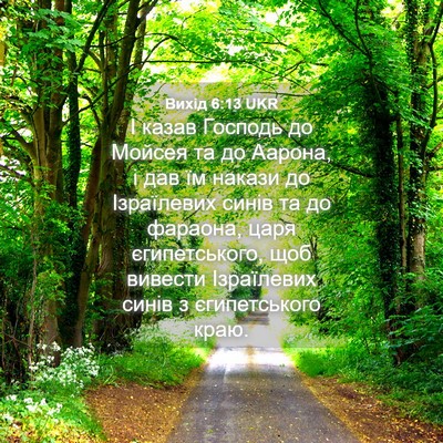 Picture 04 - Вихід 6:13 UKR - І казав Господь до Мойсея - Bible Verse Picture
