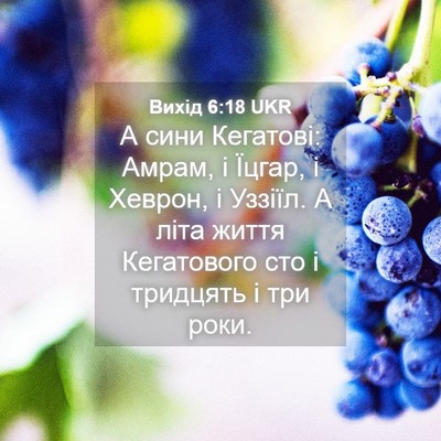 Picture 04 - Вихід 6:18 UKR - А сини Кегатові: Амрам, і - Bible Verse Picture