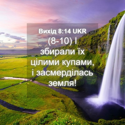 Picture 04 - Вихід 8:14 UKR - (8-10) І збирали їх цілими - Bible Verse Picture