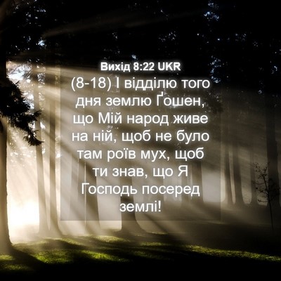 Picture 04 - Вихід 8:22 UKR - (8-18) І відділю того дня - Bible Verse Picture