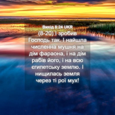 Picture 04 - Вихід 8:24 UKR - (8-20) І зробив Господь так. І - Bible Verse Picture