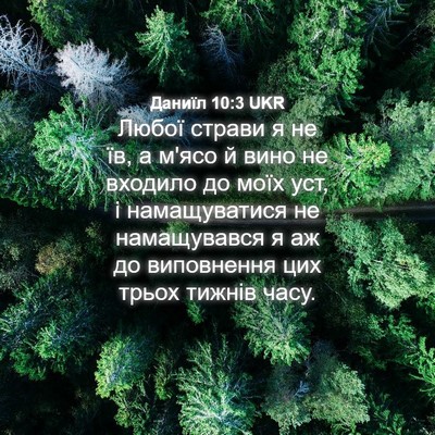 Picture 04 - Даниїл 10:3 UKR - Любої страви я не їв, а - Bible Verse Picture