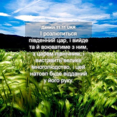 Picture 04 - Даниїл 11:11 UKR - І розлютиться південний - Bible Verse Picture