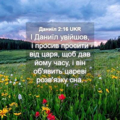 Picture 04 - Даниїл 2:16 UKR - І Даниїл увійшов, і просив - Bible Verse Picture