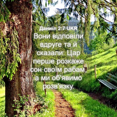 Picture 04 - Даниїл 2:7 UKR - Вони відповіли вдруге та й - Bible Verse Picture
