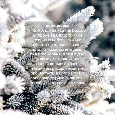 Picture 04 - Даниїл 4:23 UKR - (4-20) А що цар бачив Божого - Bible Verse Picture