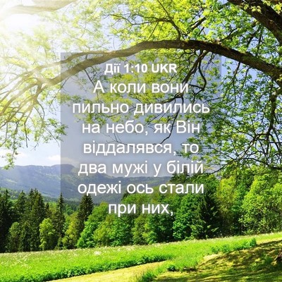 Picture 04 - Дії 1:10 UKR - А коли вони пильно - Bible Verse Picture