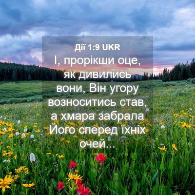 Picture 04 - Дії 1:9 UKR - І, прорікши оце, як - Bible Verse Picture