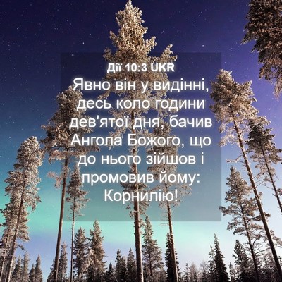 Picture 04 - Дії 10:3 UKR - Явно він у видінні, десь - Bible Verse Picture