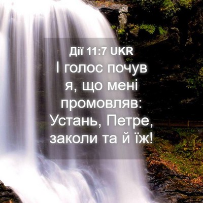 Picture 04 - Дії 11:7 UKR - І голос почув я, що мені - Bible Verse Picture