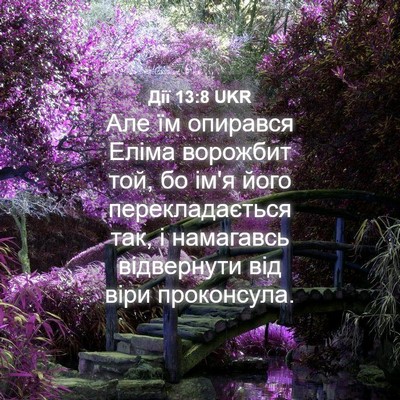 Picture 04 - Дії 13:8 UKR - Але їм опирався Еліма - Bible Verse Picture