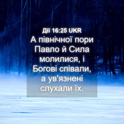 Picture 04 - Дії 16:25 UKR - А північної пори Павло й - Bible Verse Picture
