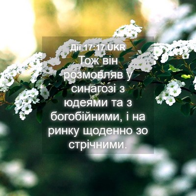 Picture 04 - Дії 17:17 UKR - Тож він розмовляв у - Bible Verse Picture